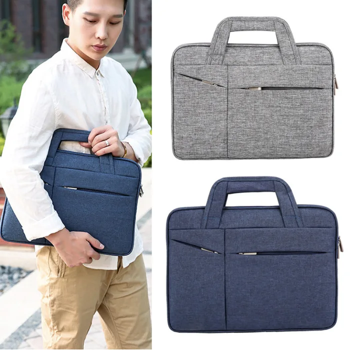 16in Men Simple Briefcase Oxford Cloth Waterproof Wear-resistant Laptop Bag-OPK