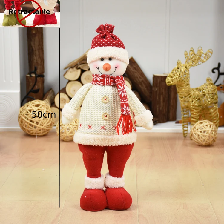 Рождественский подарок, тканевые куклы Санта-Клауса, снеговика, большие размеры, рождественские игрушки стоят под елкой, украшение, Adornos Navidad - Цвет: snowman 207