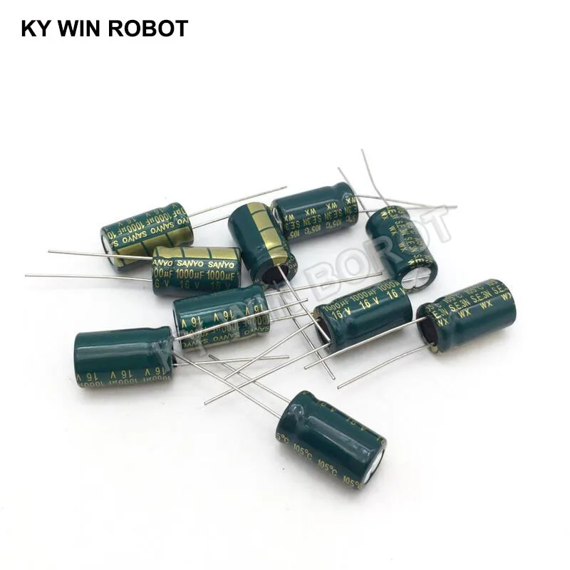 10 pcs Aluminum electrolytic capacitor 1000 uF 16 V 10 * 16 mm frekuensi tinggi Radial Electrolytic kapasitor