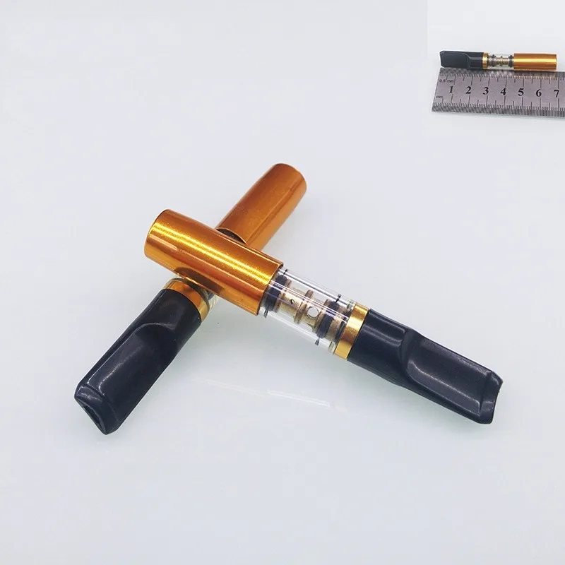 

Handheld Washable Magnet Double Cigarette Holder Filter Cigarette Holder Carved Metal Pipe Mouthpiece Filter Smoking Accessories