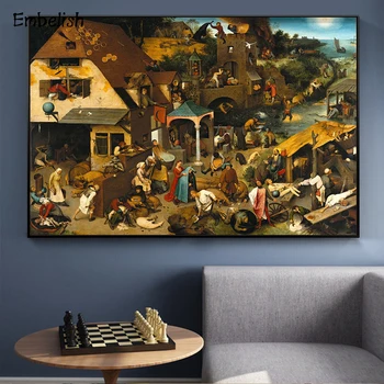 

1 Pieces Famous Artworks For Living Room Netherlandish Pieter Brueghel The Elder Wall Art Pictures Home Decor Canvas Paintings
