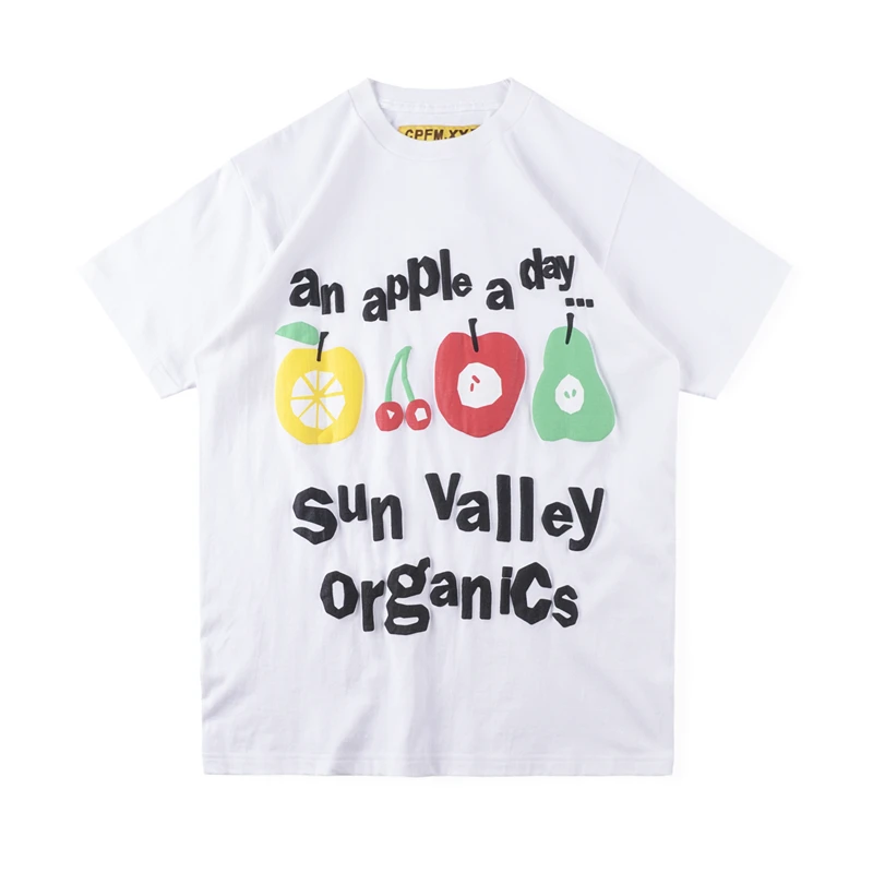 Kanye West Fei Dong The Same CPFM.XYZ T-shirt Rainbow Alphabet Foam Short-sleeved | Мужская одежда
