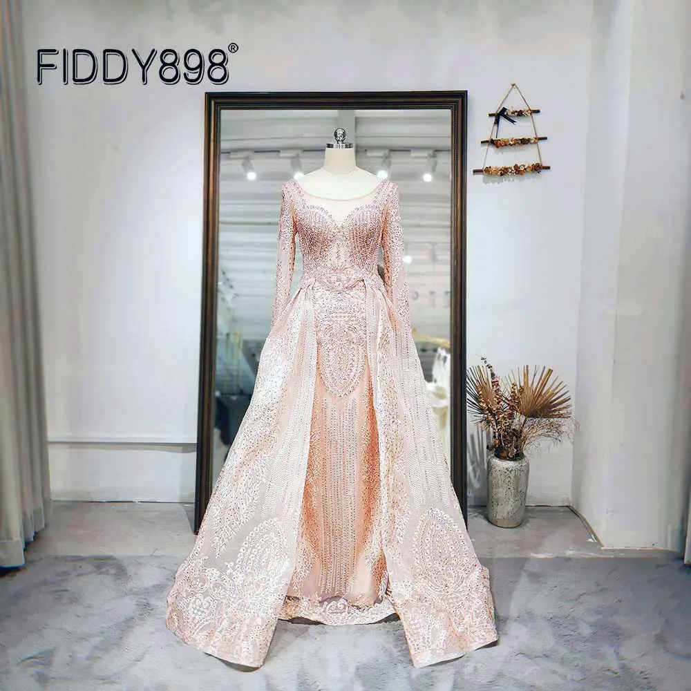 Pink Evening Dress A Line Long Prom Dress Lace Beaded Formal Evening Gown Blue Robe De Soir e De 