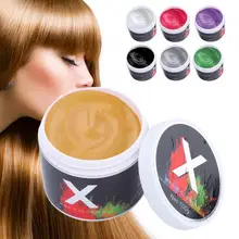 Краска для волос, 7 цветов, 100 мл, цвет, воск для волос, для укладки, помадка, одноразовая краска для волос, цвет, грязь, для прически, цвет волос