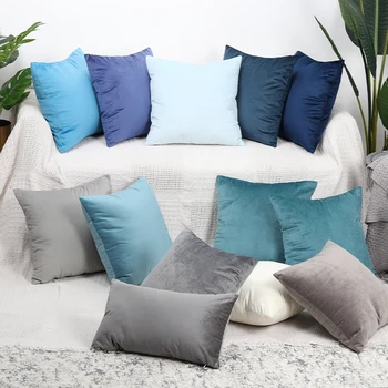 

Luxury Velvet Cushion Cover Pillow Cover Pillowcase Green Yellow Pink Blue White Black Gray Home Decorative Sofa Throw Pillows