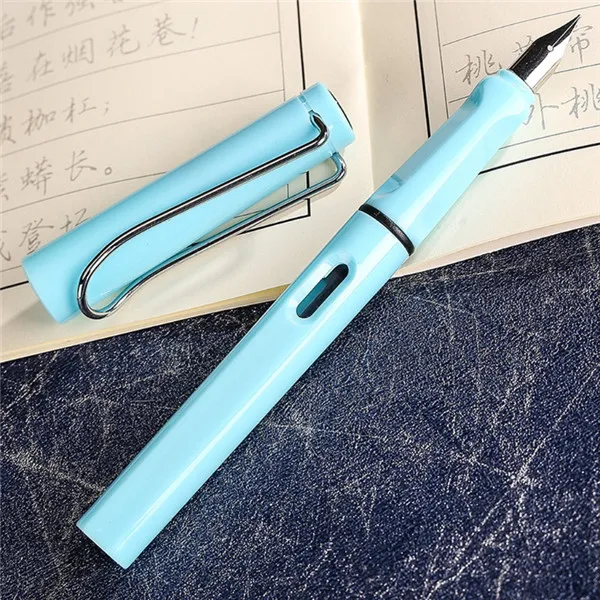 Яркий цвет перьевая ручка Средний 0,5 мм перо съемный чернильный конвертер офисный маркер LX9A - Цвет: LB