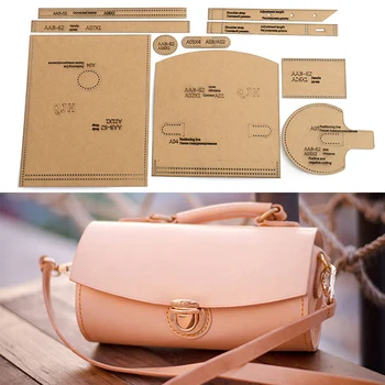 

DIY Leather Craft Handbag Acrylic Pattern Messenger Bag Kraft Paper Template Leather Shoulder Bag Sewing Stencils Drawing Mold