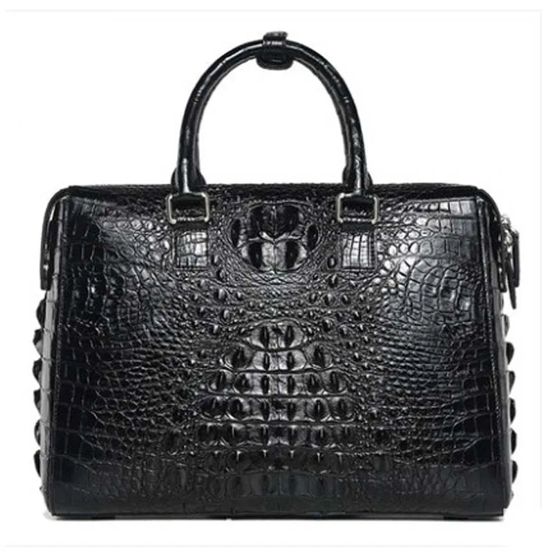 

men handbag male crocodile bag portable Men's bags Cross section square business male men briefcase