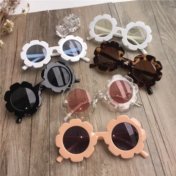 

New Toddler Summer Kids Baby Girls Beach Sunglasses Child Baby Sun Outdoor Wear Sunflower Glasses Kids Gift UV400