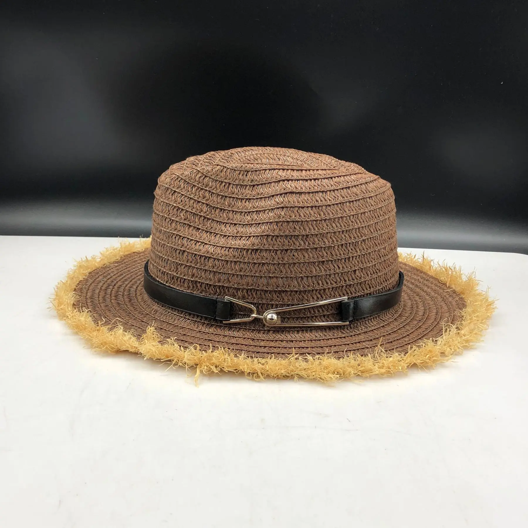 Женская летняя шляпа поля леди Raffia пляжная Повседневная Панама соломенная шляпа Панама девушки Кепка солнцезащитный козырек мужской Sombrero Chapeau Femme