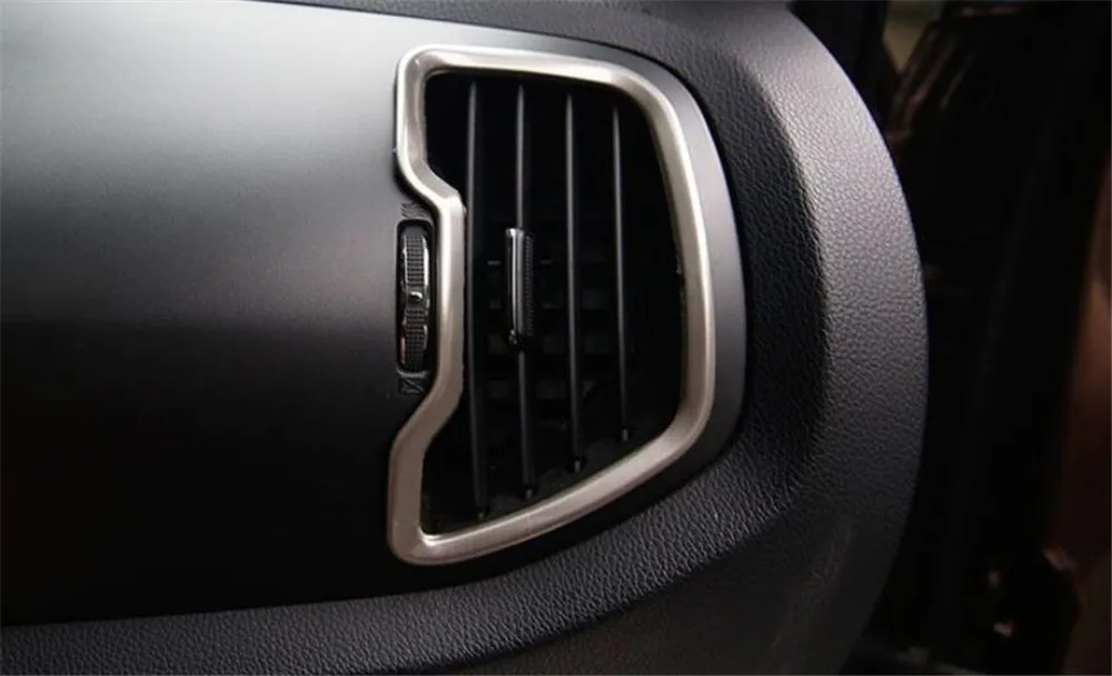Автомобильный Стайлинг, внутренняя ручка на вентиляционное отверстие, рулевое колесо, декоративная наклейка, чехол для KIA Sportage R 2011-, автомобильные аксессуары