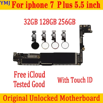 

Tested Good for iphone 7 Plus 5.5" Motherboard with Touch ID 100% Original unlocked for iphone 7Plus Logic board with Full Chips