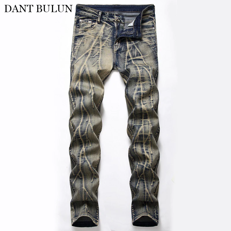 Fashion Streetwear Men's Jeans Stretch Straight Long Biker Pants Slim Fit Denim Male Classic Jean Homme Hip Hop Trousers