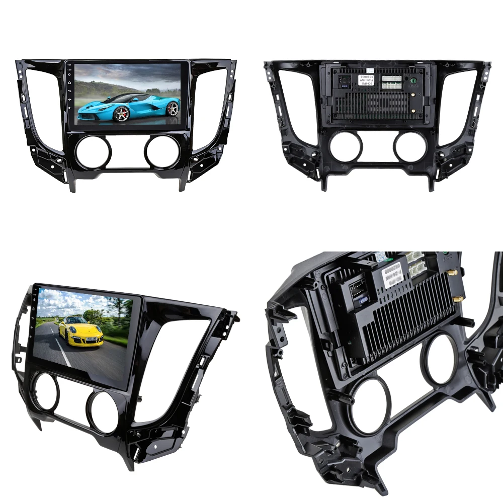 Sinosmart Android 8,1 Автомобильный gps навигатор для Mitsubishi Triton Ручной Авто/AC L200 ASX 2010- радио 2din 2.5D ips/QLED экран