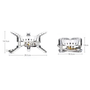 

6800W Stove Windproof Portable Cooking Burner Camping Hiking Backpacking