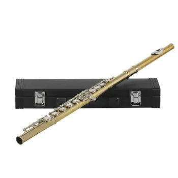 

C Flute Silver-plated Flute 16-hole Closed Key Flute with Accessories