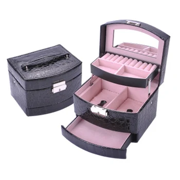 

Automatic Jewelry Storage Box 3 Layer PU Leather Earrings Jewelry Storage Box Display Box Jewelry Box and Gift Box Packaging