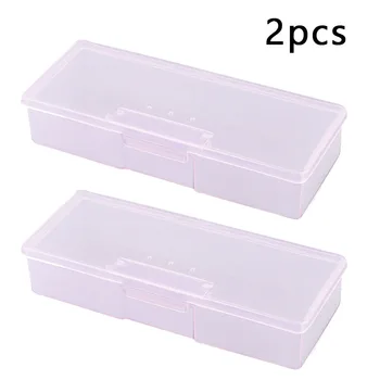 

Case Storage box Utensils Cosmetic 2PCS Clear Plastic Jewelry Craft Nail