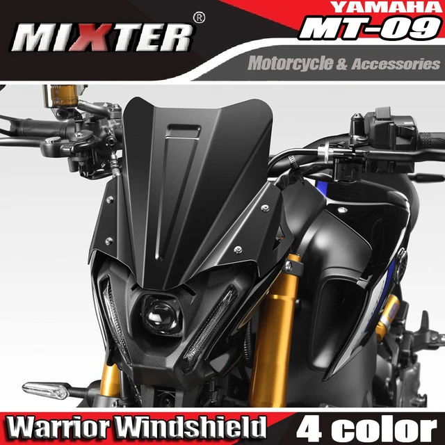 MT09 FZ09 2021/23 - Kit Parabrisas 'Warrior' (R-0954) - Carenado de  aluminio para parabrisas - Fijación de hardware incluida - Accesorios de  Moto De