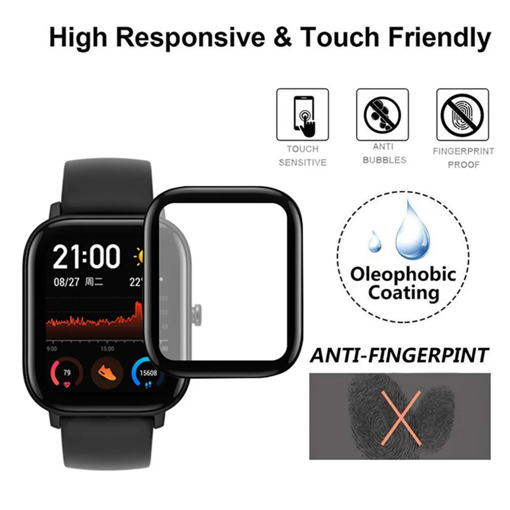 1/2/3PCSSoft Clear Protective Film Guard for For Huawei Watch GT Smart Watch Full Screen Protective SmartWatch Protector Cover