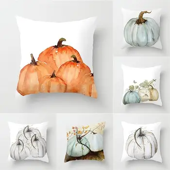

Watercolor Pumpkin Cushion Cover Pillow Case Halloween Thanksgiving Day Decor Pillow Covers Bed Car Cafe Decoration pillows