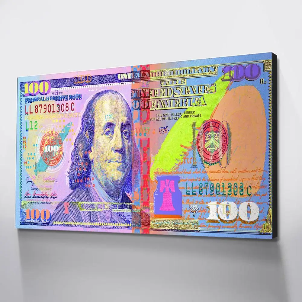 

HD Canvas Paintings Aesthetic Wall Art Prints 1 Piece Money Abstract Dollar Modular Pictures Home Decoration For Living Room