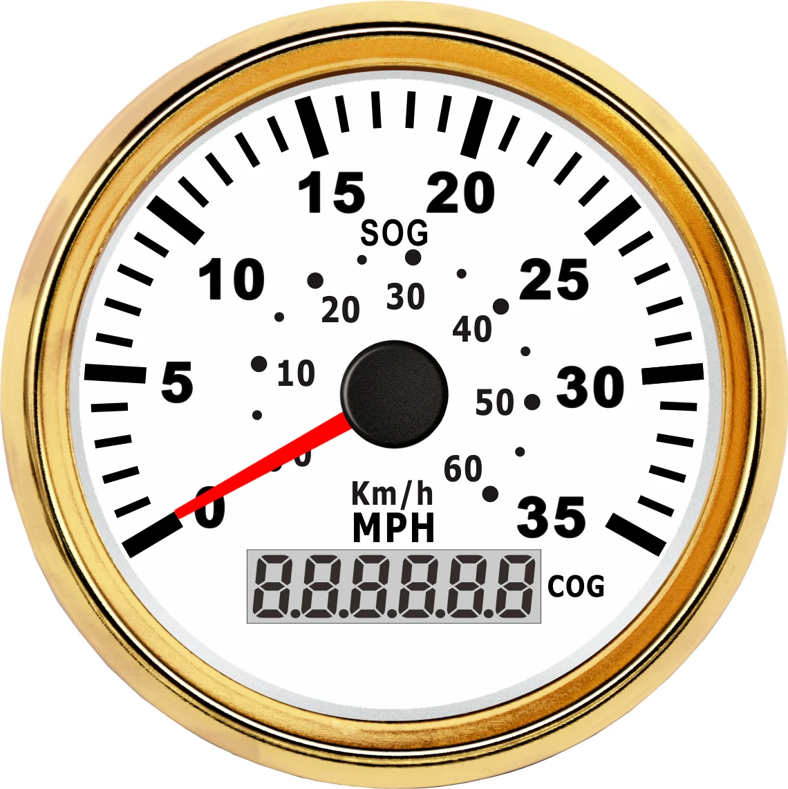 900-00052 85mm Marine GPS Speedometer 9-32V Universal Tuning Auto Car Meter 0-35MPH Speed Gauge With Red Backlight ATV Tachometer GPS Spee - Цвет: 900-00052