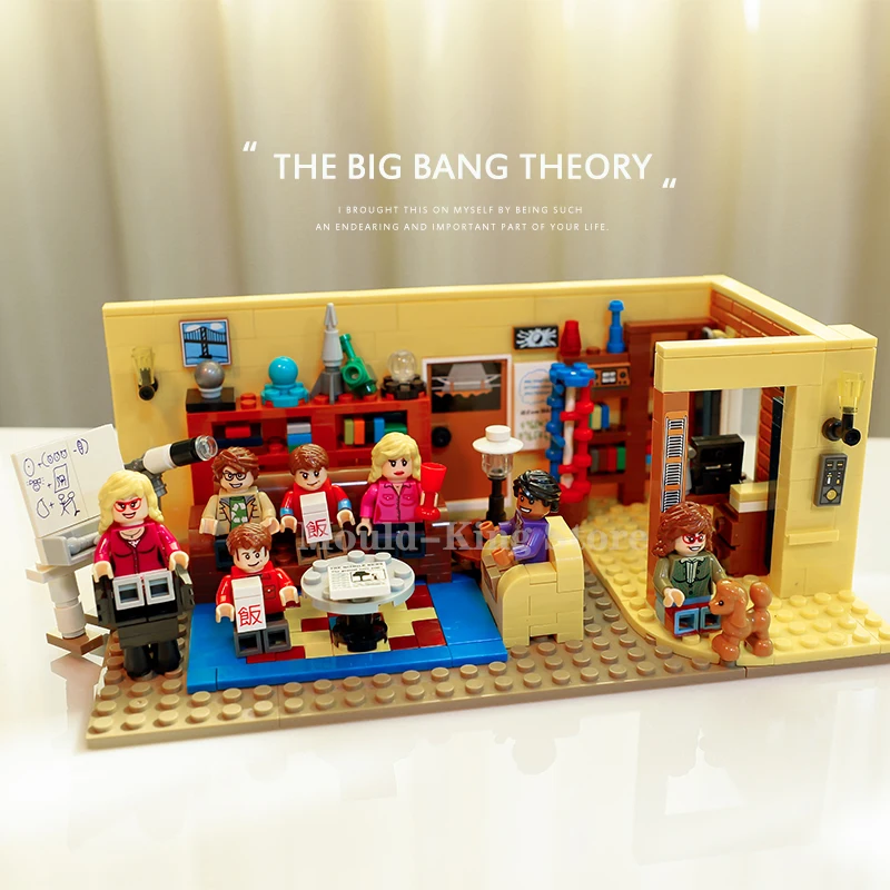 Идеи 21302 Теория большого взрыва гостиная TBBT MOC Строительные блоки Друзья