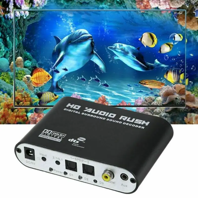  5.1 Canali DTS/AC3 HD Audio Rush Digital Sound Decoder Convertitore Analogico Adattatore