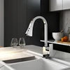 Matt Black Kitchen Sink Faucet Swivel Pull Out Kitchen Faucet Sink Tap Deck Mounted Bathroom Crane Hot and Cold Water Mixer ► Photo 3/6