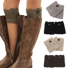 Новинка,, женские зимние гетры, акрил, шерсть, вязанные носки для обуви, манжеты, 9F гамаши
