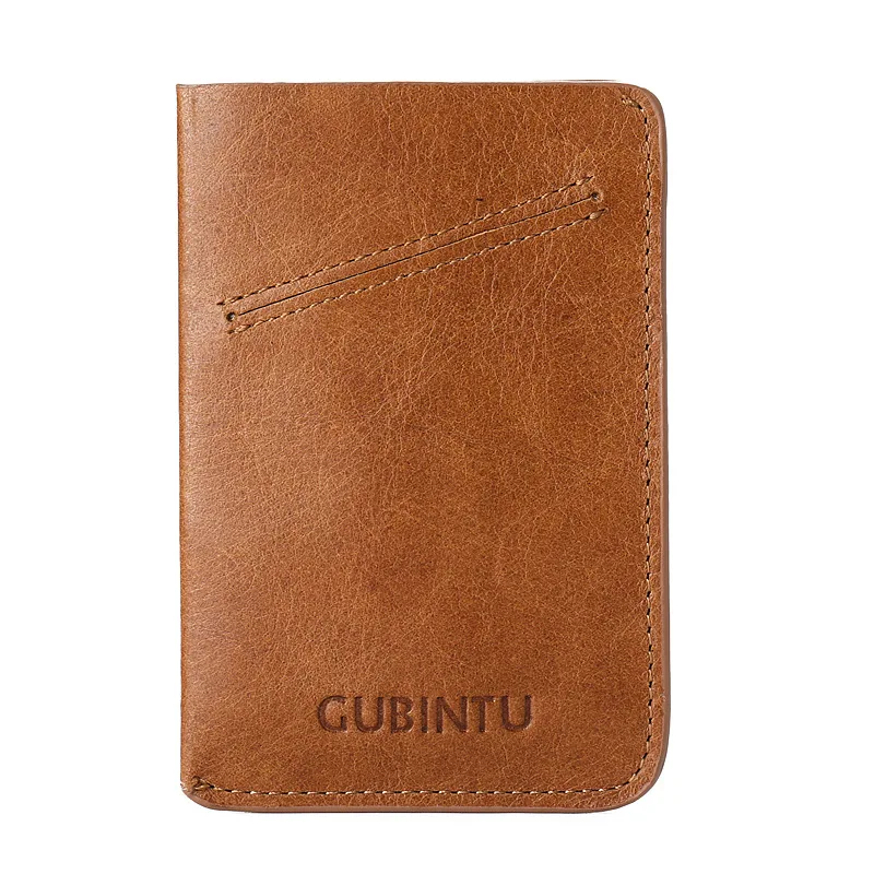 

Genuine Leather Pull-belt Antimagnetic Card Holder Multi-functional RFID Cattlehide Card Bag Currently Available