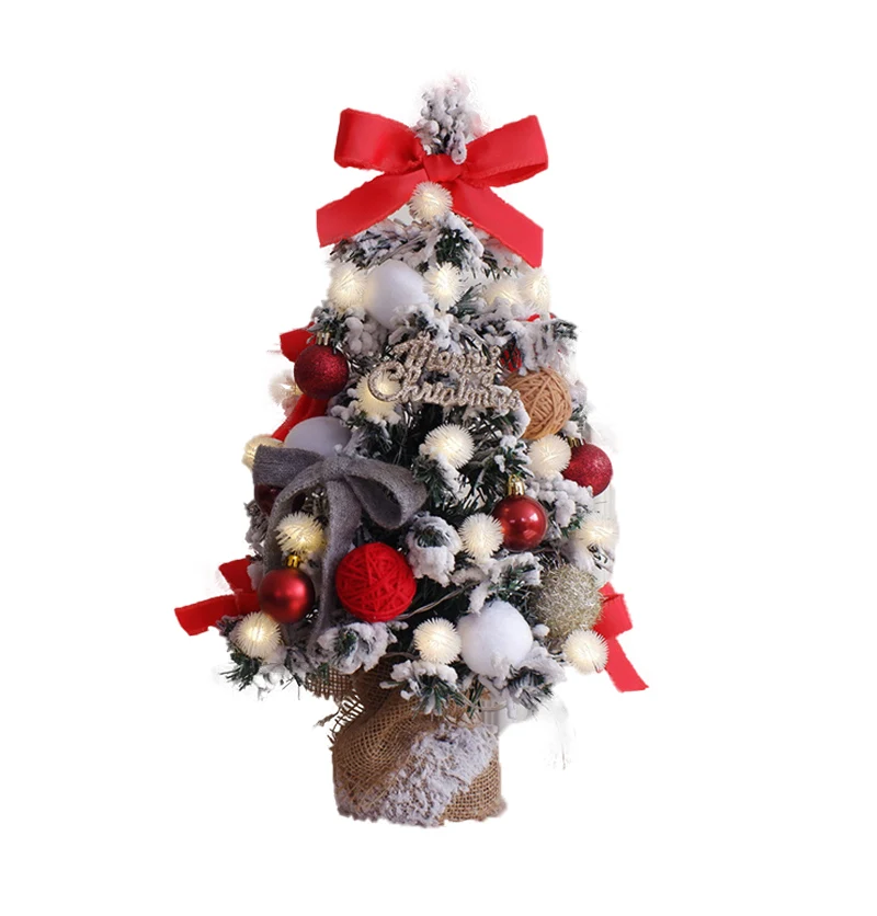 

Desktop Window Christmas Tree Fashion Reusable High Quality Christmas Decoration Pink Flocking Navidad Holiday Decor EB50PT