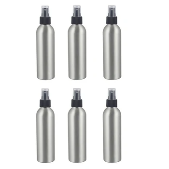 

6Pcs Aluminum Pressure Spray Bottle Atomiser Bottle 250Ml Cosmetic Portable Jars Pump Container Hairdressing Sprayer Travel