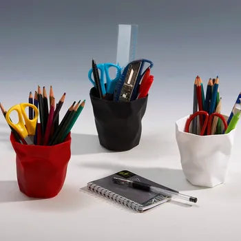 

1 Pc Multifunction Mini Pen Holders Container Desk Pen Desktop Dustbin Vase Pot Makeup Brush Holders Home Office Stationery