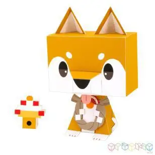 

Shiba Inu 3D Paper Model DIY Cartoon Three-dimensional Animal Paper Mold Kindergarten Handmade Children's Educational Toy Model