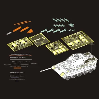 

Metal Modified Part kit for Plastic Model 1/35 for German King Tiger Hensehel Turret for TAM35252 (No Model)