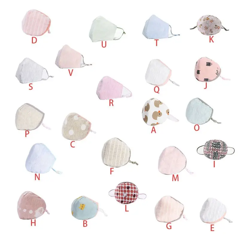 Newborn Infant Baby Cotton Windproof Anti-Pollution 3D Mouth Mask Cartoon Animal Adjustable Jacquard Washable Respirator 3-5T