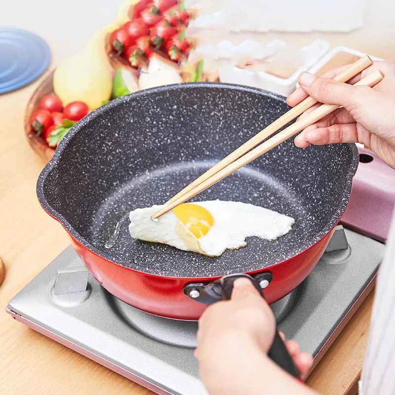 Wok антипригарная супница горшок лапша вок поддон для сковороды молочная кастрюля для индукционной плиты газовые Рекламные кастрюли и сковорода-Вок чугунные