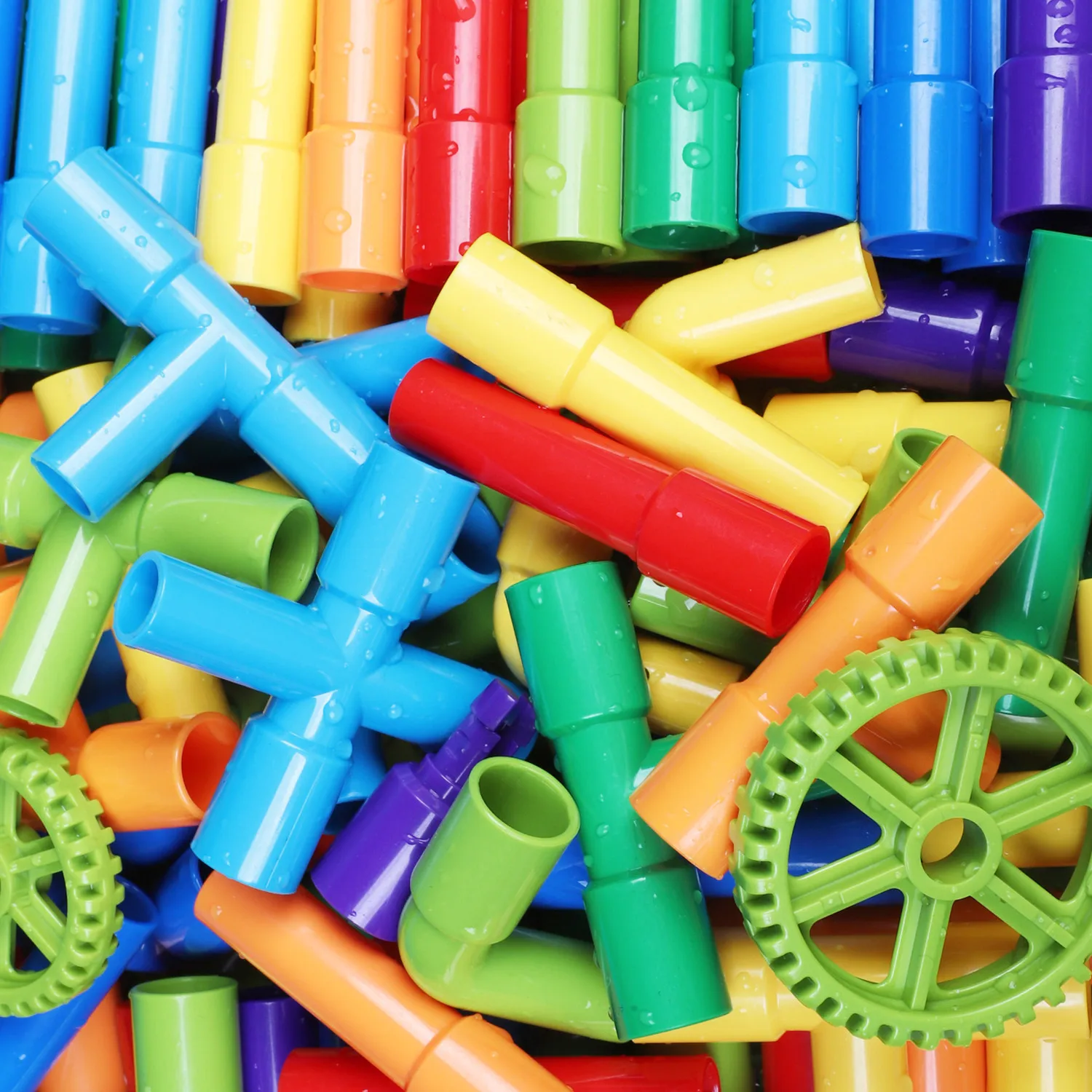 

DIY Water Pipe Building Blocks Compatible Duploed Classic Enlightening Pipeline Tunnel Bricks Creator Designer Toys for children