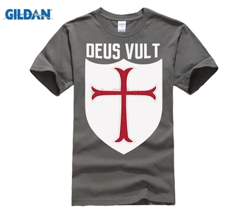 

Vult God Wills It Crusader Meme T-Shirt Classic Cotton Men Round Collar Short Sleeve Top Tee T Shirt