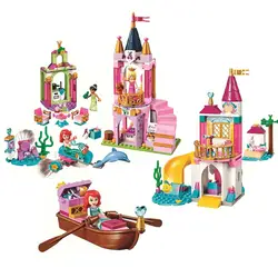 2019 друзья девушка принцесса ариэльский замок Аврора, и тианас Королевский праздник фигурки строительные блоки кирпичи Детские куклы