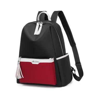 

Women Backpack Oxford Casual School Bag forTeenager Girls Female Travel Bag Tassel Bagpack Rucksack Patchwork Backpack Mochilas
