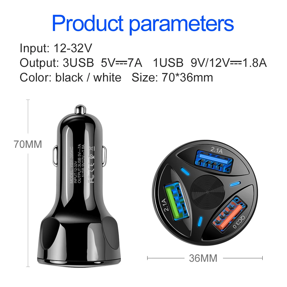 18 Вт автомобильное зарядное устройство Quick Charge 3,0 Универсальный двойной USB быстрая зарядка QC для samsung S9 Xiaomi Redmi Note 8 7 huawei P30 автомобильное зарядное устройство