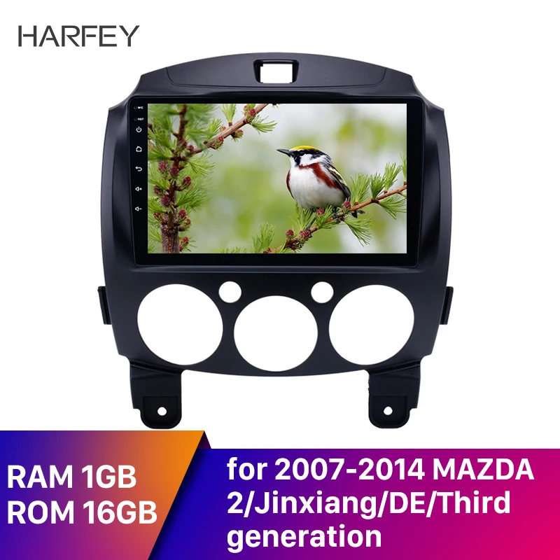 

Harfey Touchscreen Car Radio GPS Navigation for 2007-2014 MAZDA 2/Jinxiang/DE/Third generation with Bluetooth USB Music OBD2 DVR