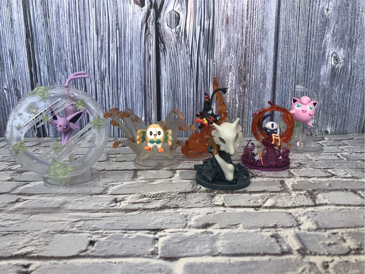 6 шт./компл. Покемон Пикачу Flareon Eevee Литтен аниме Рисунок Модель игрушка в подарок для детей