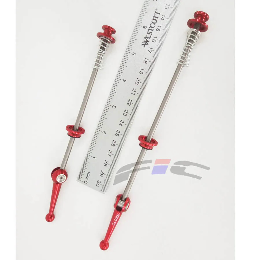 FIC 50g ultralight Titanium Skewers Ti Axis QR MTB Road bike wheel Quick Release Front 100 Rear 130/135mm Wheel Hub CNC Skewers