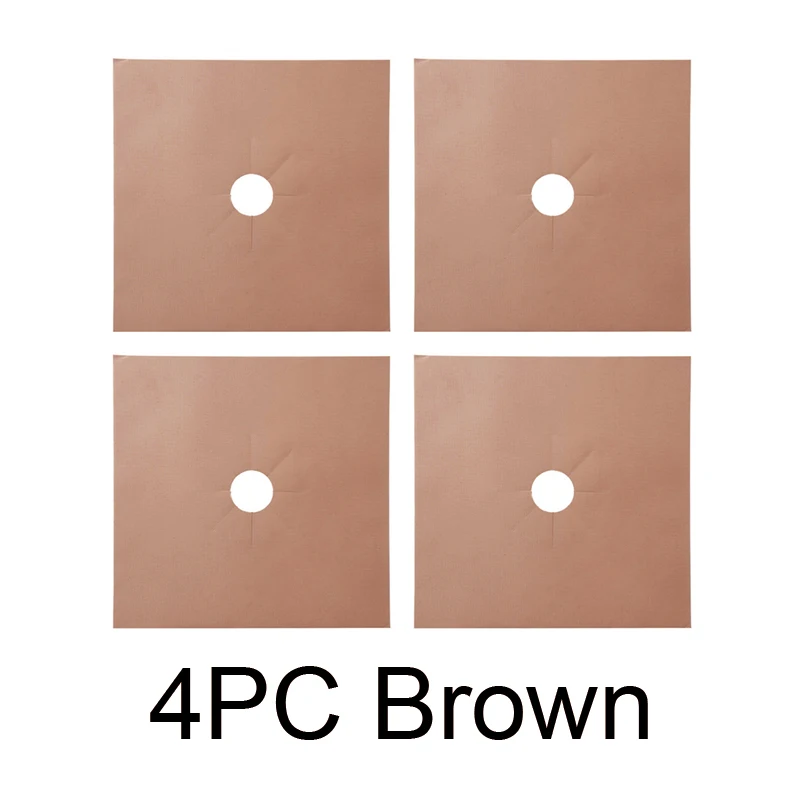 1/2/4pcs/set Gas Stove Protectors Cooker Cover Liner Clean Mat Pad Gas