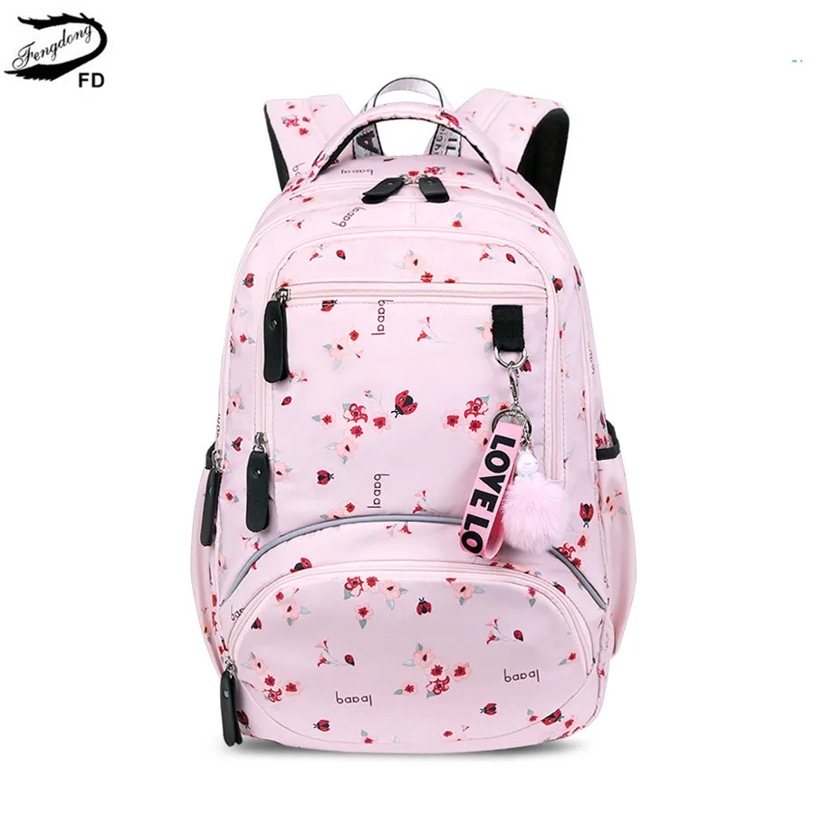 School-Backpack Child-Bag Teenage Nylon Girls Waterproof Fengdong for Printing Kids