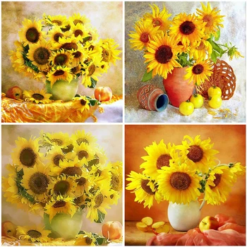 

Evershine Diamond Painting Sun Flower Full Square Drill Cross Stitch Mosaic Rhinestone Embroidery Needlework Home Decoration